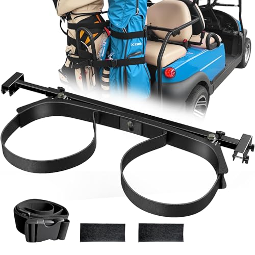 Universal Golf Cart Bag Holder Bracket for EZGO Club Car Yamaha 1in Square Tube Adjustable