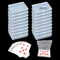 18-Pack Clear Plastic Playing Card Deck Boxes for Storage and Organization