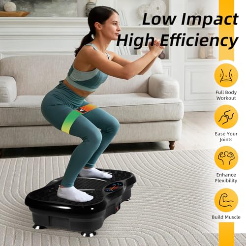Himaly Low-Noise Full-Body Vibration Exercise Machine - Black, Home Fitness