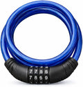 Skiennix Bike Lock Cable - 4 Ft 10mm Resettable Combination Lock for Bicycles, Scooters & Gates