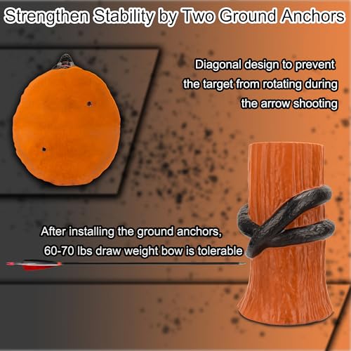 3D Animal Archery Target - Self-Healing Foam Snake & Tree Stump for Bow Hunting