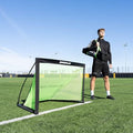Portable Soccer Goal 4x2.5ft with Weighted Base - QuickPlay Kickster Pro Folding