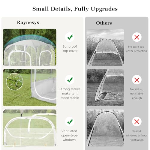 Beige 4-Person Raynesys Pop Up Bubble Tent - Spacious Outdoor Sports & Camping Shelter