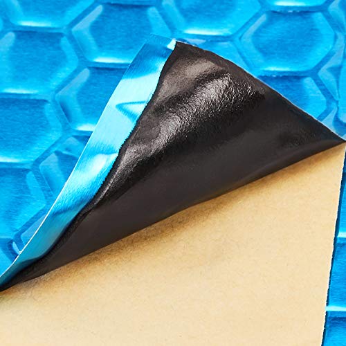 Blue Amazon Basics Car Sound Deadening Mat 18x32 inch 9-Piece Insulation Kit