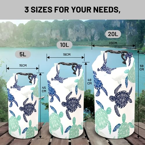 10L Waterproof Dry Bag Backpack Sea Turtle Roll Top for Kayaking Boating - Variation of THIS listing