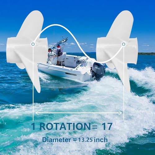 Qiclear 13 1/4x17 Boat Propeller for Yamaha 60-115 HP Outboard Engines – OEM Fit