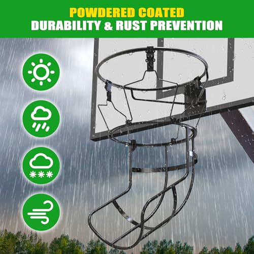 KingDolly Black 360° Swivel Basketball Return System with 3 Buckles - Training Aid