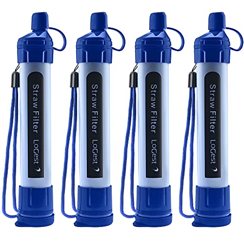 4 Pack Portable Water Filter Straw - Emergency & Outdoor Use