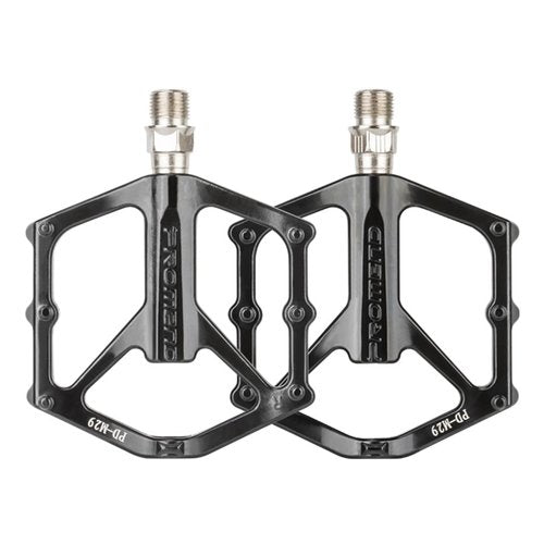 Mountain Bike Pedals, Large Size Aluminum Alloy Body with Boron Steel Spindle, Equipped with DU Bearings, Ideal for Road Mountain BMX MTB Bike