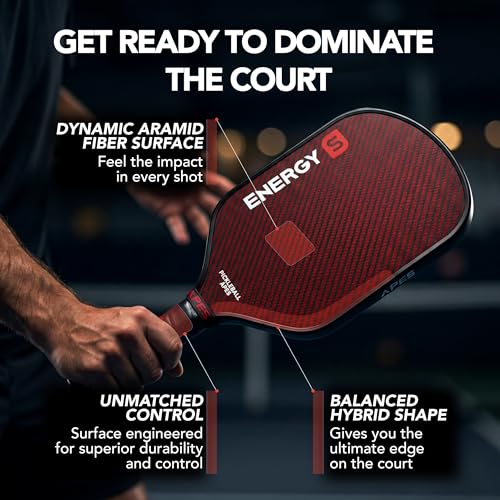 Harmony Series Pickleball Paddle Hybrid 16.4 x 7.6 inch Carbon Fiber USAPA Approved