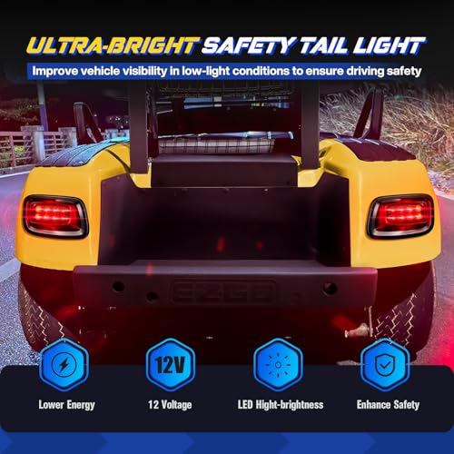 EZGO Golf Cart LED Headlight & Taillight Kit 12V Compatible with TXT 1996-2013