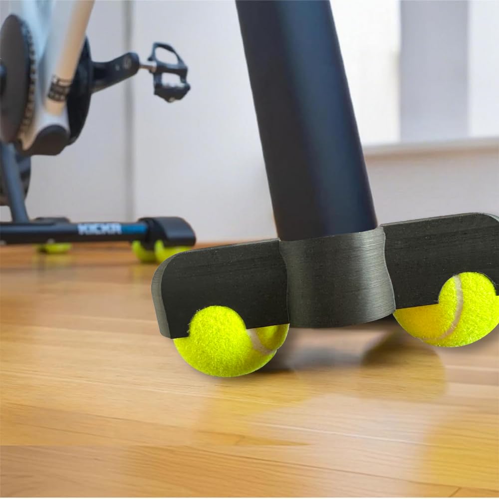 Venshy Indoor Cycling Snap Rocker Feet Adapters for Zwift Ride Front Leg with 2 Pack Tennis Balls, Indoor Trainer Workout Equipment Accessories (A)