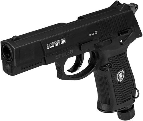 Lancer Tactical Scorpion 0.5 Caliber Non-Blowback Air Pistol - Less Lethal Pepper Ball Gun for Home Defense