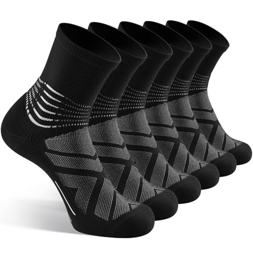 IRAMY X-Large Compression Ankle Socks Men Women 3 Pack - Plantar Fasciitis Relief, Wicking, Breathable Mesh for Running Hiking