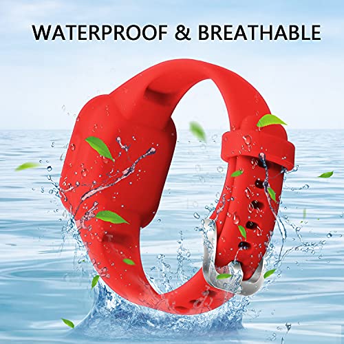 Vanet 4 Pack Silicone Garmin Vivofit Jr 3 Replacement Watch Bands - Black, Navy, Red, Orange