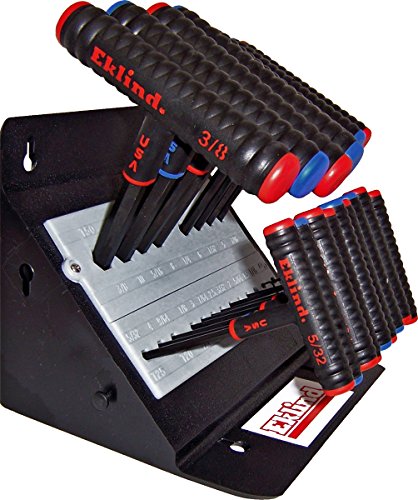 Eklind Power-T T-Handle Hex Allen Wrench Set 19-Piece, 6 Inch & MM Sizes