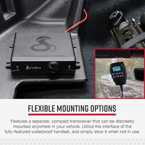Cobra 75 All Road Wireless CB Radio - Dual-Mode AM/FM, Full 40 Channels, Compact Off-Road Edition