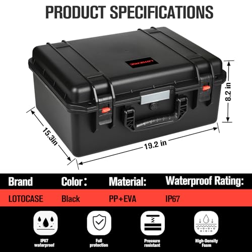 TSA Gun Case for Handguns and Magazines - Black, 8 Pistol & 12 Magazine Capacity