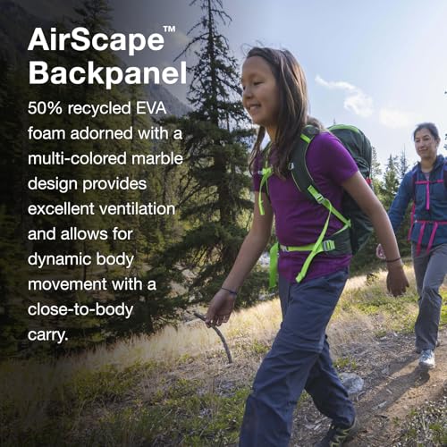 Osprey Jet 18L Kid's Hiking Backpack Green Canopy - Adjustable, Hydration-Ready