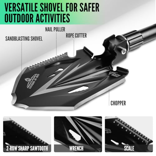Zune Lotoo Tactical Survival Shovel Multi-Tool Folding Camping Shovel