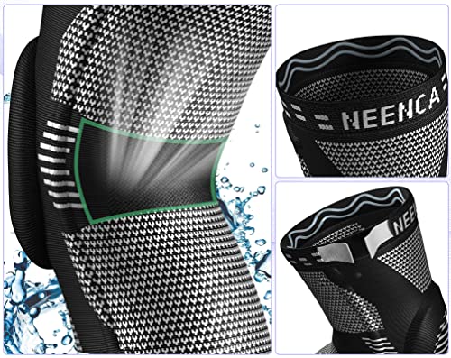 NEENCA Knee Support Brace Large Black for Pain Relief & Stabilization
