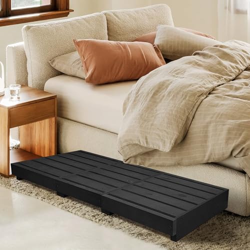 Koretech Black Wooden Outdoor Step Stool - 3.5-inch Height, 35-inch Platform
