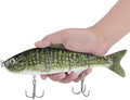 Skiennix 10-Inch Multi-Jointed Swimbait Fishing Lure - 4-Segment Sinking Bass Crankbait with Treble Hook