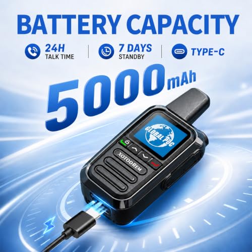 4 Pack Cellular Walkie Talkies with SIM Card Unlimited Range 4G LTE POC Radios