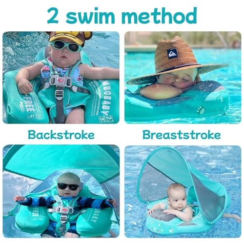 Baby Pool Float with Canopy and Tail - Dinosaur Green Cloth Variation