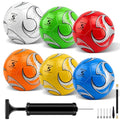 Soccer Ball Size 5 with Pump Needles - Deflated Bulk Pack for Adults & Teens