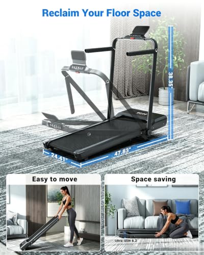 Superun Waking Pad Treadmill with Incline - Black, 3.0HP, 7.5 MPH, Foldable
