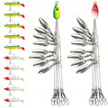 2 Pack Fishing Umbrella Rigs with 10 Swimbaits - Saltwater & Freshwater Tackle
