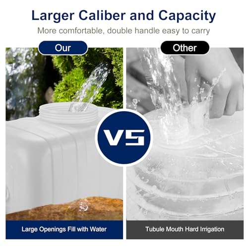LJJJXXX 23.6x13x13.7in Portable Water Tank with Faucet - Food-Grade, Impact-Resistant, Leak-Proof for Camping & Outdoor Use
