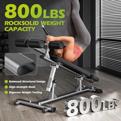 Adjustable Sit-Up Bench for Core & Ab Workout - Heavy-Duty Decline Fitness Equipment