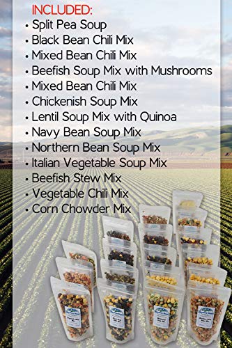 Harmony House Backpacking Soup and Chili Kit - 18 Pack Emergency Food Supply