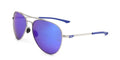 UA Unisex UA Instinct Sunglasses, Matte Palladium Frame w/ Blue Mirror Lenses
