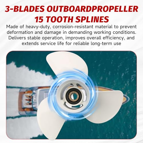 13 1/4 x 17-Inch Outboard Boat Propeller for Yamaha Engines 60-130HP