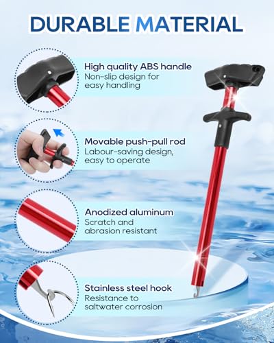 Fish Hook Remover Tool Set - Large & Small | Easy One-Hand Operation, Durable Aluminum & Stainless Steel Fishing Dehooker