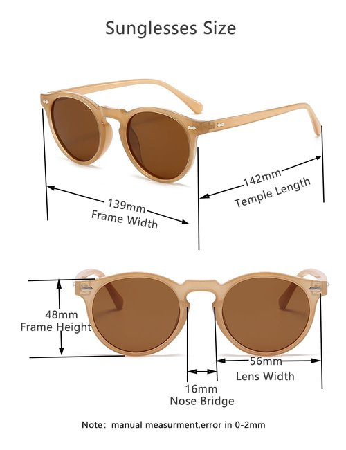 SJBNCai Retro Round Sunglasses for Women Men Polarized Vintage Style Round Sunglasses UV Protection Eyewear Outdoor