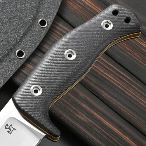 Sitivien ST12 Plus Fixed Blade Knife with Sleipner Steel & G10 Handle - Silver