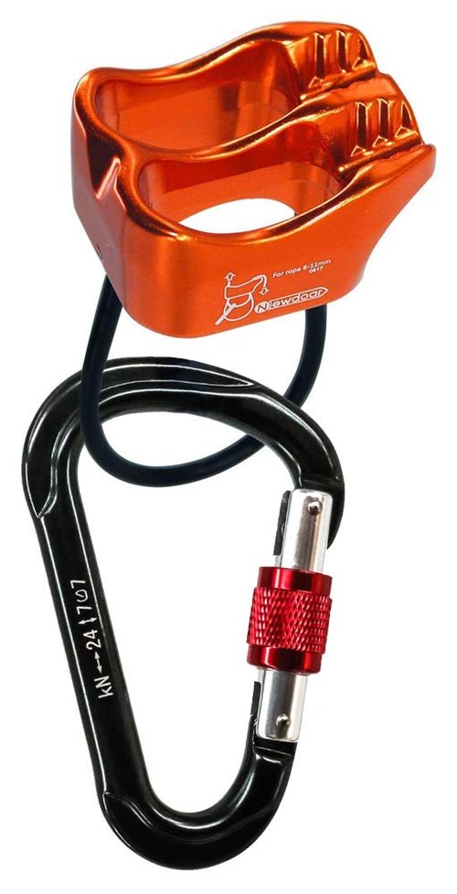 NewDoar Climbing Abseiling Belay Device Professional ATC Rappelling Descender 25KN V-grooved Safety Equipment (Orange)
