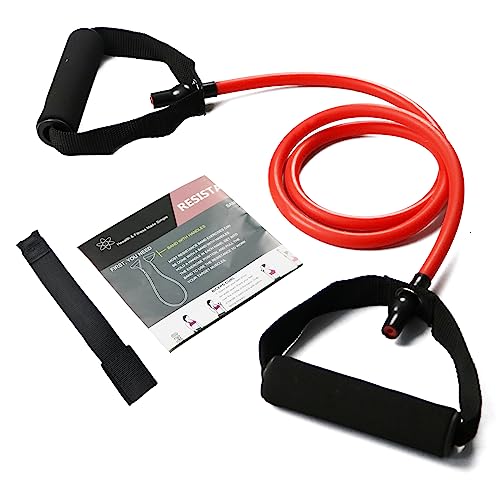 Resistance Bands with Handles - Red 10-20lb Strength, Portable Exercise Set