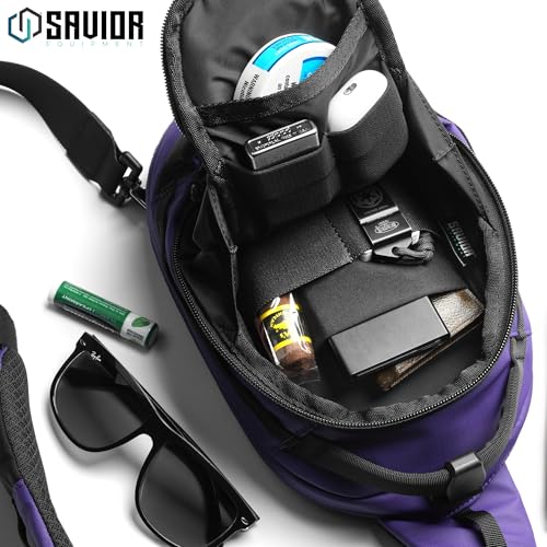 Medium Indigo Savior Equipment Obscura Sling Bag Tactical EDC Crossbody Pistol Holster