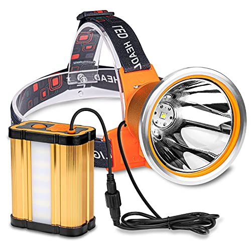 Hunting Friends White Rechargeable LED Headlamp - Waterproof, 3 Modes, Portable, Camping & Outdoor