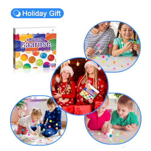 Colorful Small Bouncy Balls Set - 100 Pieces with Gift Box for Party Favors