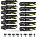 Lytoybe Black 12-Pack Rechargeable Headlamps 1000 Lumens, 6 Modes, 230° Wide Beam, Waterproof USB-C for Camping, Hiking, Running