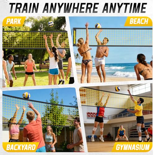 20FT Portable Volleyball Net for Backyard & Outdoor Play - Adjustable, Weather-Resistant
