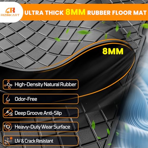 Golf Cart Floor Mat for Yamaha Drive 2 & QuieTech 2017+ Black Trim