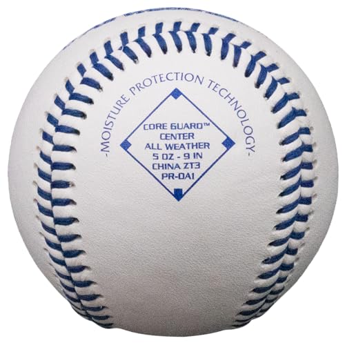 All-Weather Practice Baseball - Waterproof Leather Core Guard - Pack of 12