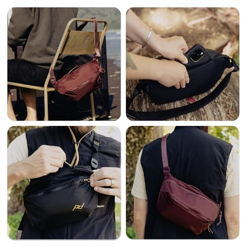 Peak Design Outdoor Sling Bag 4L Black — Adjustable Crossbody Camera & Essentials Carrier